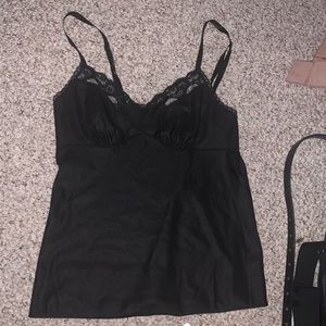 black lacey top